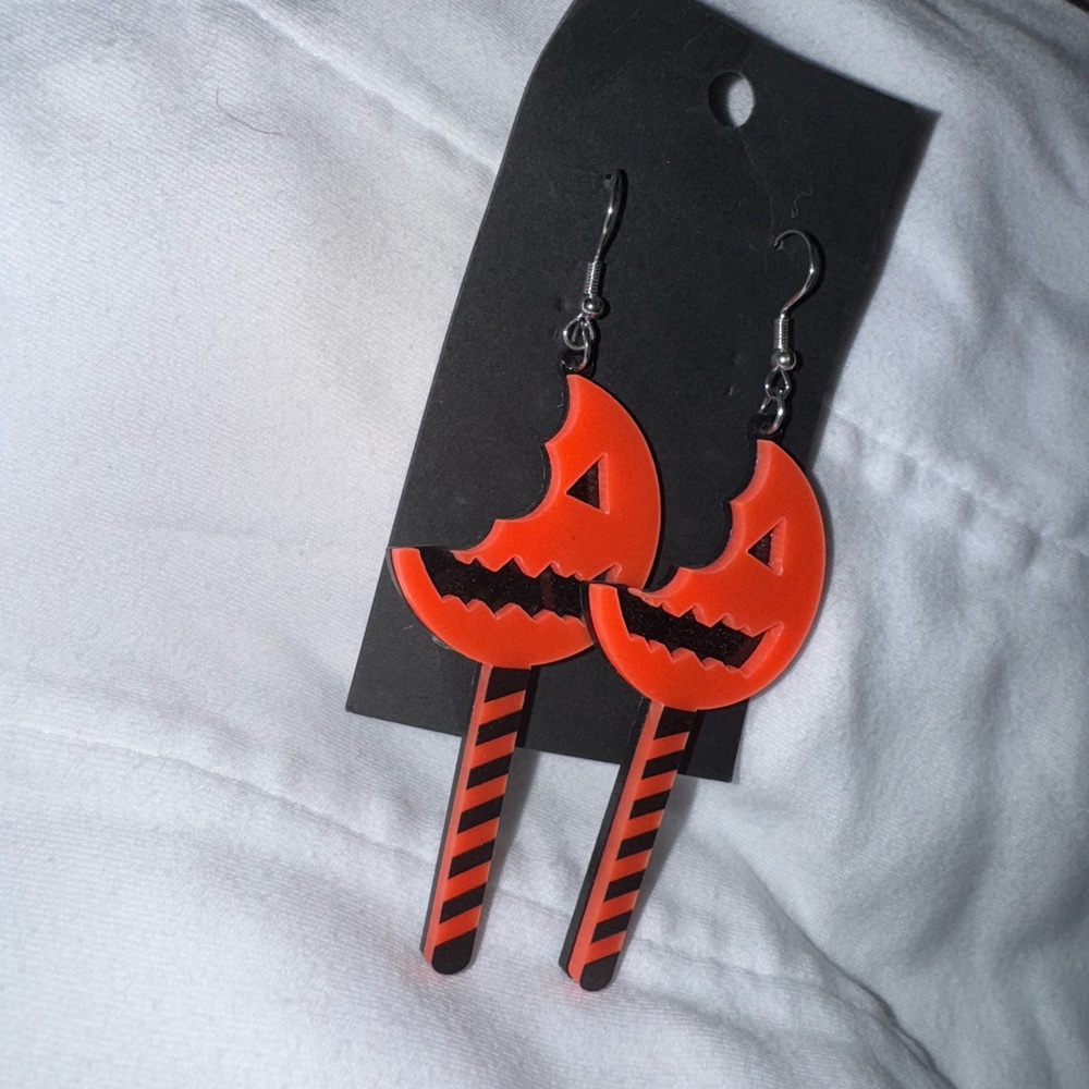 Halloween Pumpkin Earrings for Kids